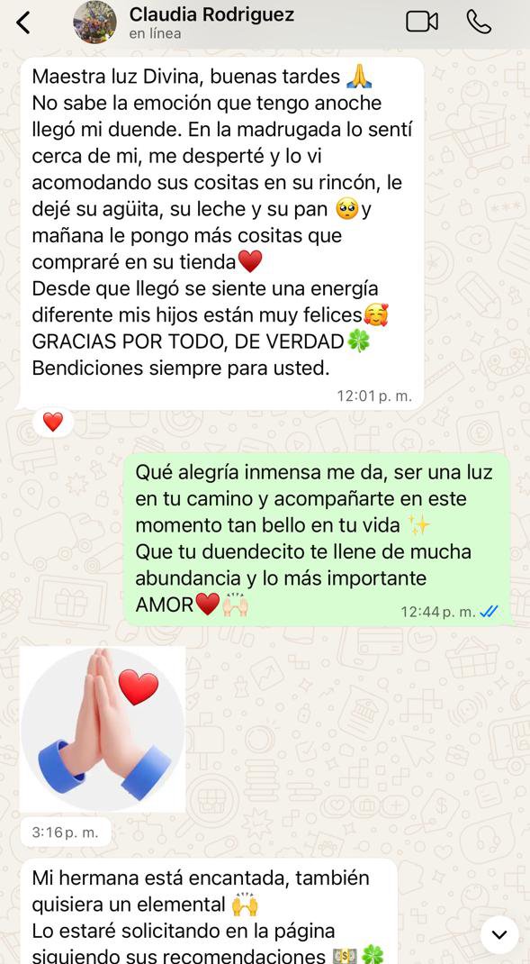 Testimonio de Claudia Rodriguez describiendo la llegada de su duende y bonus de su hermana queriendo uno.